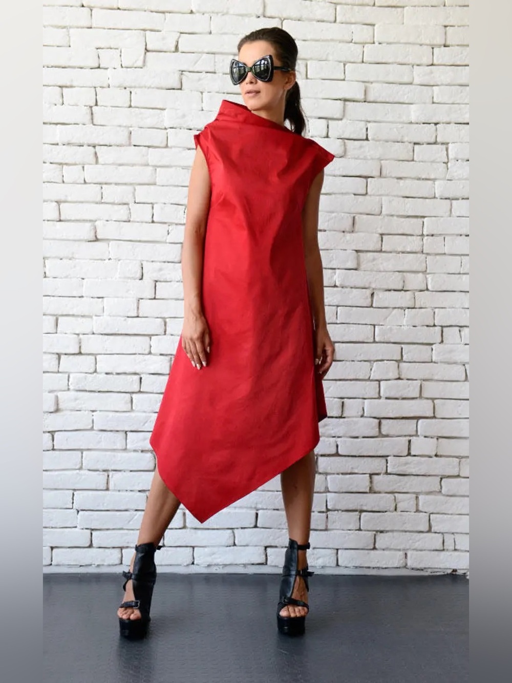 NWT Metamorphoza Red Asymmetric Dress